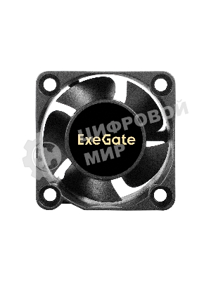 Вентилятор для корпуса ExeGate ExtraSilent ES04020B3P черный, 40 мм, 6300 об/мин, 28 дБ, 3 pin
