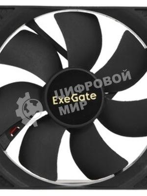 Вентилятор для корпуса ExeGate EX12025S2P-24 черный, 120 мм, 2100 об/мин, 34.2 дБ, 2 pin