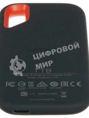 Внешний SSD SanDisk Extreme, 1TB, USB 3.2 Gen 2 Type-C, R/W 1050/1000, серый