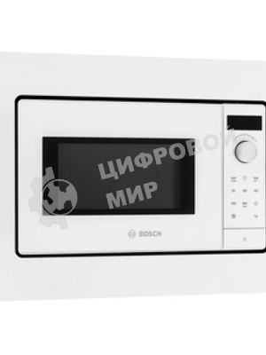 Встраиваемая микроволновая печь Bosch BFL623MW3 Serie 2, белый, 20 л, 800 Вт, переключатели - поворотный механизм/сенсор