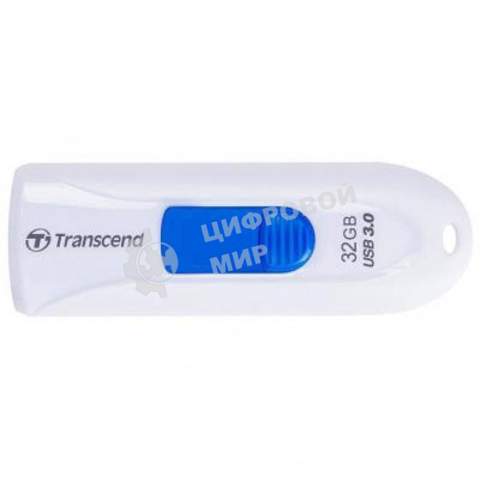 Флешка USB Transcend JetFlash 790 (TS32GJF790W), 32Gb, USB 3.0, R/W 90/40, белый/синий