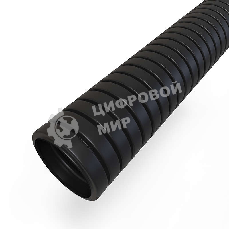Труба гофрированная Rexant ПНД d16мм с протяжкой черный (уп. 100 м)