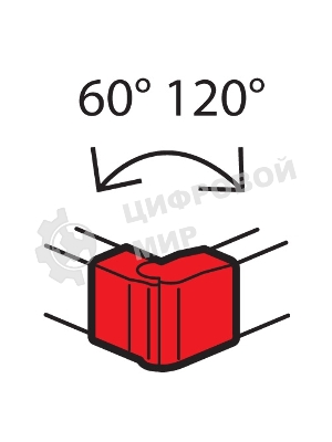 Внешний изменяемый угол Legrand 638022 - от 60° до 120° - для кабель-каналов Metra 85x50