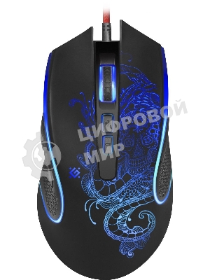 Мышь проводная Defender Venom GM-640L черный, 3200 dpi, USB, кнопки - 8