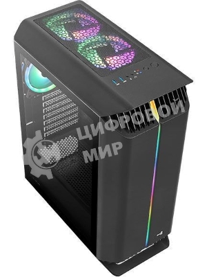 Компьютерный корпус Aerocool/Formula Gladiator Duo-G-BK-v1 черный без БП ATX 3x120мм 2xUSB3.0 audio bott PSU
