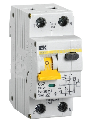 Выключатель автоматический дифференциального тока IEK MAD22-5-032-C-30 АВДТ 32 C32