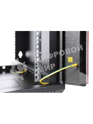 Шкаф телеком. настенный разборный 15U (600х350) дверь стекло, черный (ШРН-Э-15.350-9005)