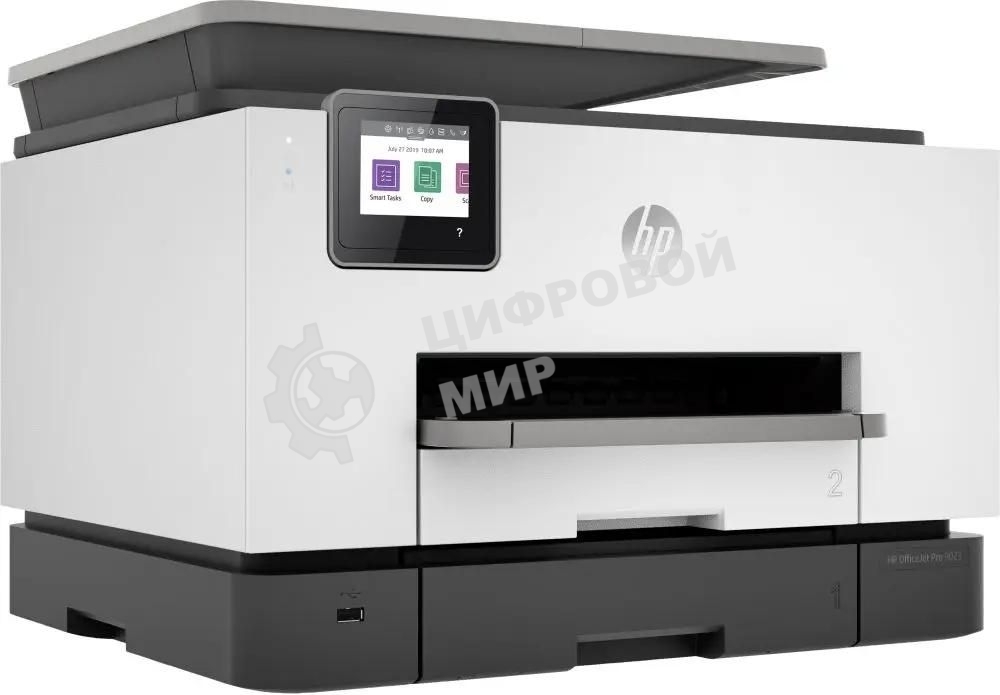 МФУ струйное HP Officejet Pro 9023 AiO (1MR70B), A4, цветной, до 24 стр/мин. (ч/б) до 20 стр/мин. (цвет), скан. до 15 стр/мин. (ч/б) 8 стр/мин. (цвет), 1200x1200dpi, USB, RJ-45, Wi-Fi, Air Print