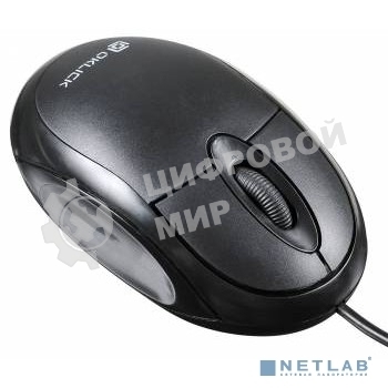 Мышь проводная Oklick 105S черный, 800 dpi, USB, кнопки - 3