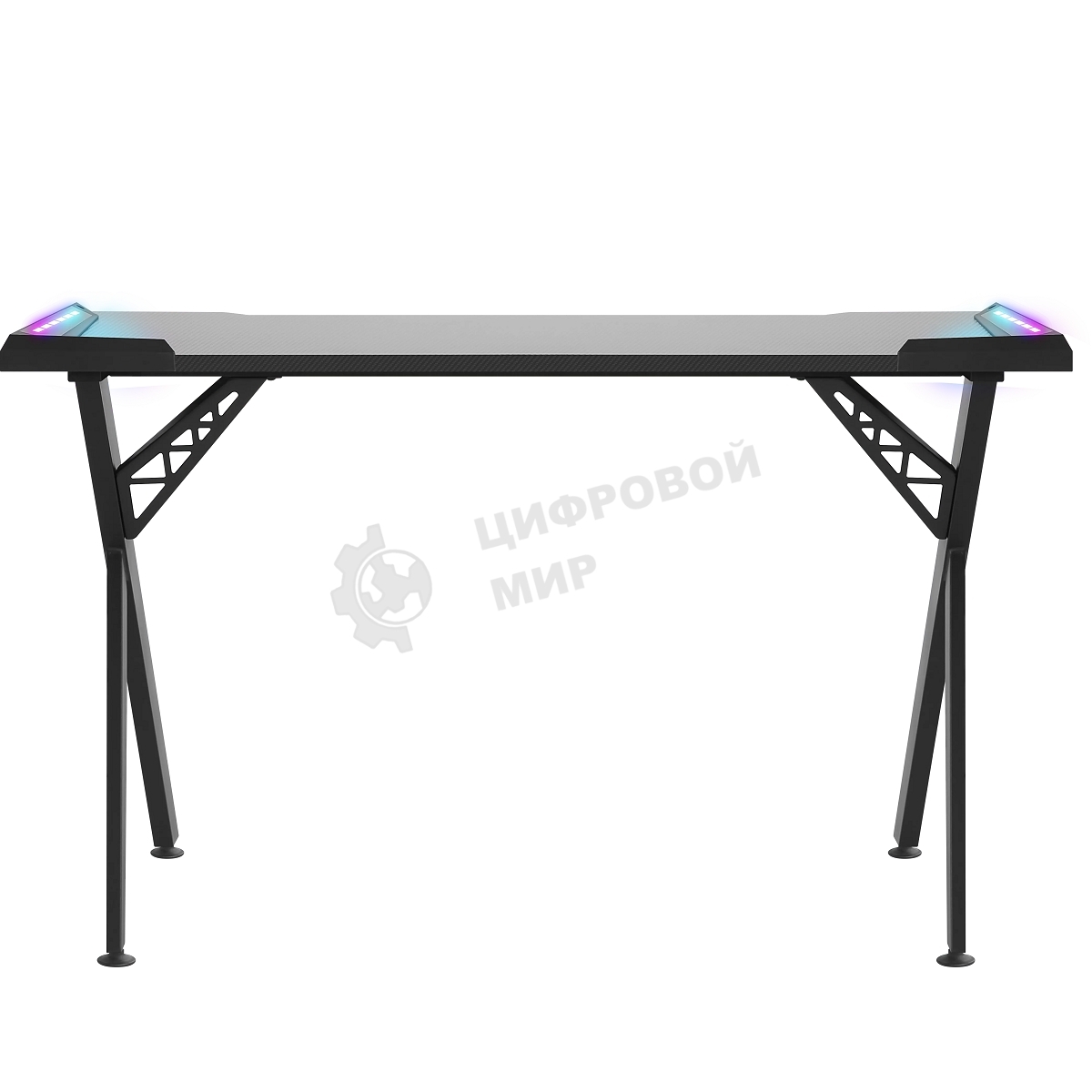 Стол игровой Defender Gamer RGb, подвес круж+гарн., черный, 120