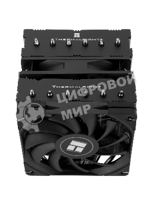Кулер для процессора Thermalright Royal Knight 120 SE (4-pin PWM, 155мм, Ni/Cu, 6x6мм, 2x120мм, 66.17CFM/59CFM, 25.6dBA/26.1dBA, 1500RPM/1800RPM, S: 1200, 1700, 1851, 115X, AM4, AM5, silver, black)