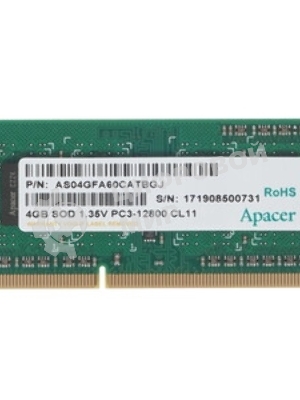 Оперативная память Apacer, DDR3, 4GB (1x4GB), 1600MHz, CL11, SO-DIMM