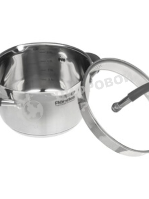 Кастрюля Rondell RDS-023 с\кр 18 см, (2,3л) Flamme (нерж.сталь 18/10,ручки из нерж.стали со вставкой силикон)