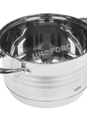 Кастрюля Lara LR02-582 SONATA 20x12,5 см, 3.9 л, нержавеющая сталь, с крышкой