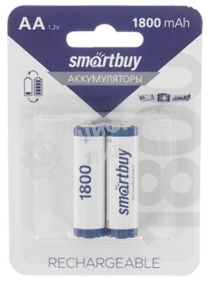 Аккумулятор NiMh Smartbuy SBBR-2A02BL1800 AA/2BL 1800 mAh (24/240)(2шт. в уп-ке)