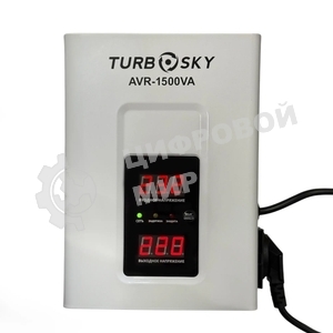 Стабилизатор напряжения Turbosky AVR-1500VA 1.5кВА однофазный черный