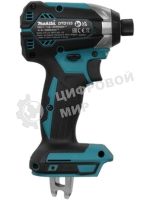 Дрель-шуруповерт Makita DTD153ZJ, 18 В, 0 Ач, 170 Нм, бесщеточный, ударный