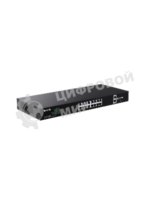 Коммутатор Tenda TEG1120P-16-150W, 16×1 Гбит/с PoE + 2×1 Гбит/с Uplink + 2×1 Гбит/с SFP, неуправляемый