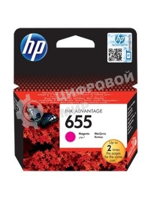 Картридж струйный HP 655 CZ111AE пурпурный для HP DJ IA 3525/4615/4625/5525/6525 (600 стр.)