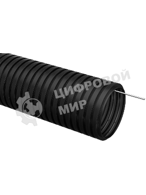 Труба гофрированная ПНД d16 мм с зондом черный (уп. 100 м) IEK CTG20-16-K02-100-1