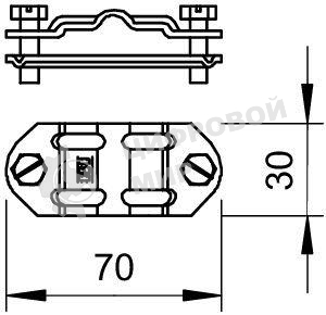 Вставка разделительная Rd8-10 /FL 30х40 233 A VA OBO 5336457
