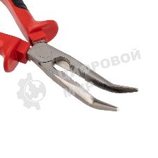 Тонкогубцы изогнутые Rexant 200 мм никелированные, двухкомпонентные рукоятки