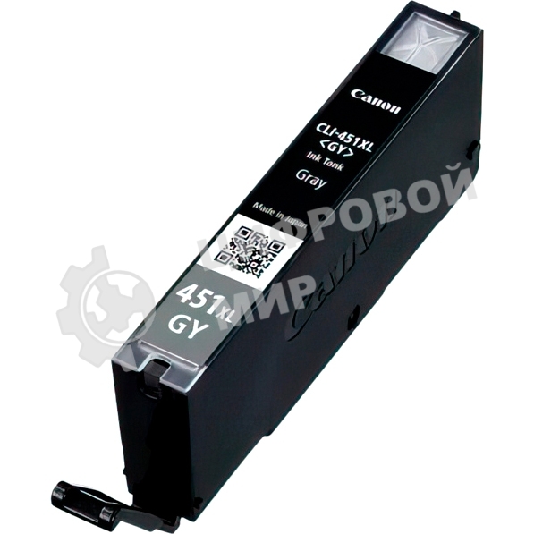 Картридж струйный Canon CLI-451XLGY серый, 780 стр. (повышенной емкости), для PIXMA iP7240, MG5440, 6340
