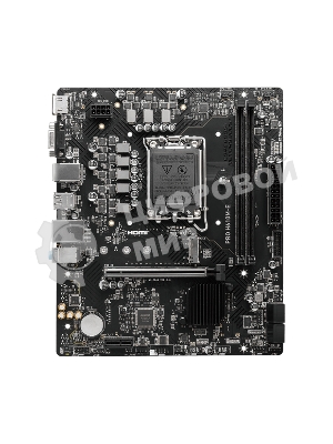 Материнская плата MSI PRO H610M-E, LGA 1700, Intel H610, 2xDDR5, 4xSATA, 1xM.2, 1xPCIe 4.0 x16, 1xPCIe 4.0 x1, 1xHDMI, 1xVGA, 1xRJ45 1Gb, 2xUSB-A 3.2 Gen 1, 4xUSB-A 2.0, 3x3.5мм, 7.1, mATX