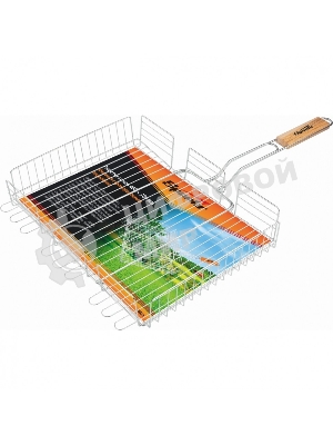 Решетка-гриль Sparta 300х400х65 мм, объемная хромированная