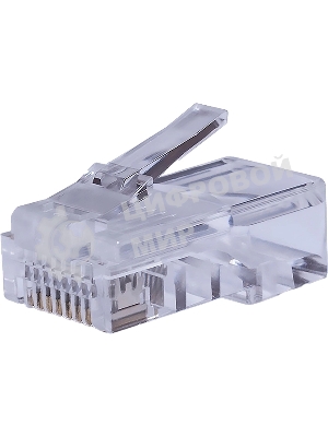 Коннектор Suprlan 10-0209-1, UTP cat.5e RJ45, прозрачный, 10шт