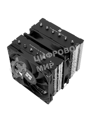 Кулер для процессора Thermalright Royal Knight 120 SE (4-pin PWM, 155мм, Ni/Cu, 6x6мм, 2x120мм, 66.17CFM/59CFM, 25.6dBA/26.1dBA, 1500RPM/1800RPM, S: 1200, 1700, 1851, 115X, AM4, AM5, silver, black)