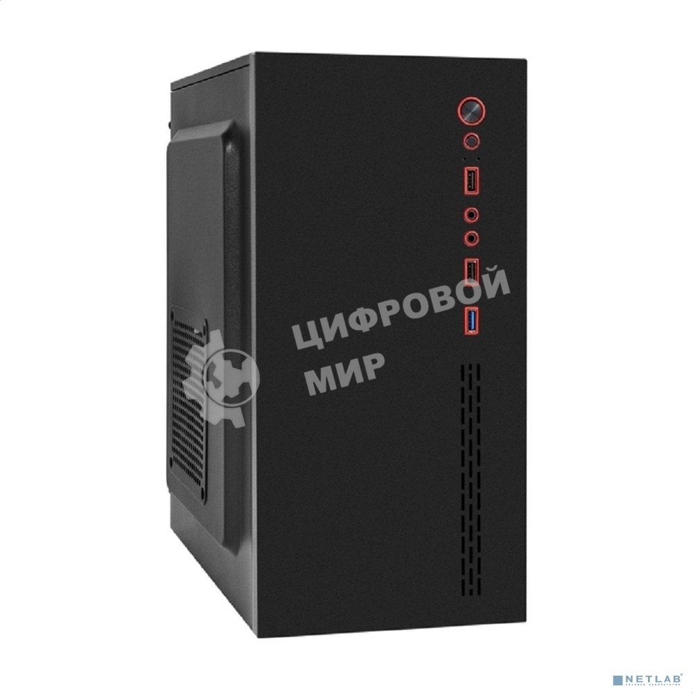 Компьютерный корпус Minitower ExeGate BAA-403U (mATX, без БП, 1хUSB/1хUSB 3.0, HD Audio, черный)