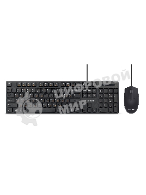 Комплект клавиатура+мышь Gembird KBS-9050L проводной, USB, 1000 DPI, чёрный
