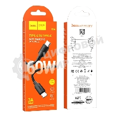 Кабель USB2.0 Hoco Type-C/Type-C, 3A, 60Вт, X96, 1м, черный, коробка