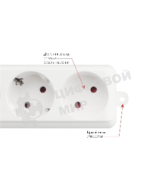 Сетевой фильтр PowerCube, PC PRO, 5 м, 6р, белый, 16А, SPL6-16-P-5M