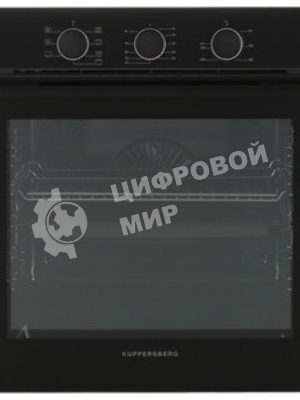 Духовой шкаф Kuppersberg HO 603 Black Glass, High-Tech, 78 л, поворотное управление, таймер, 6 режимов, макс. температура 310 градусов, энергоэффективность А, цвет черный, цвет фурнитуры черный