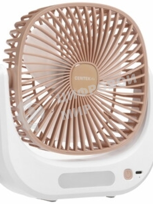 Вентилятор Centek CT-5041 бежевый, настольный, 5 Вт, 3 скорости, 10 см