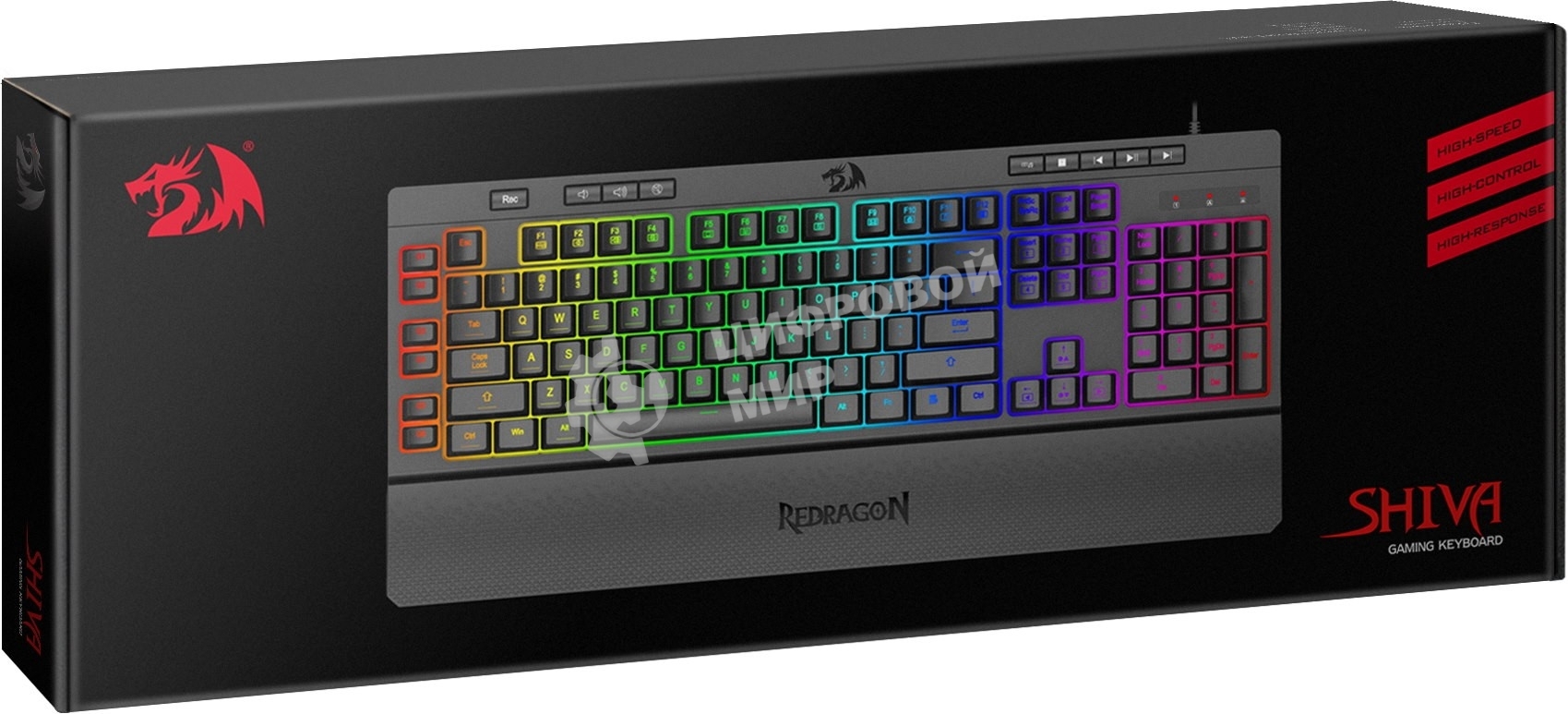 Клавиатура Redragon Shiva проводная, USB Type-A, чёрный