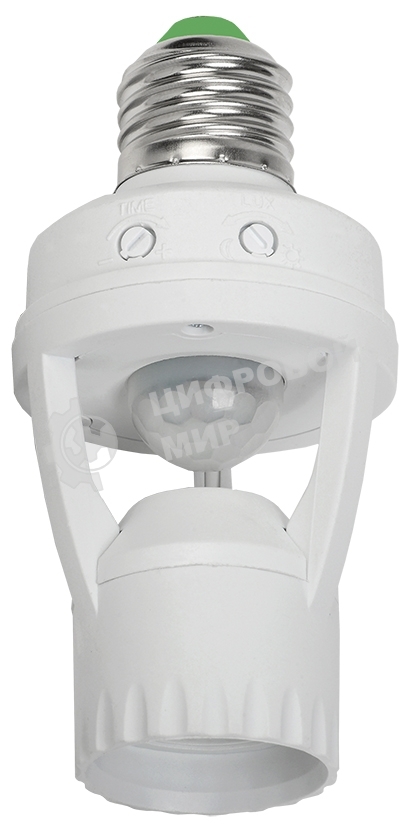 Датчик движения ДД 045 E27 60Вт угол обз. 360град. 6м IP20 бел. IEK LDD10-045-60-001