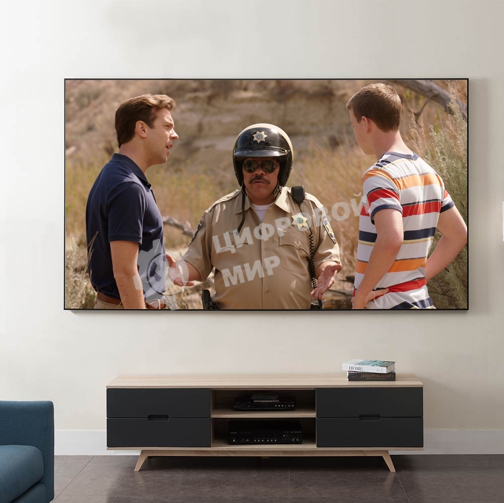 Экран Cinema S'OK 16:9 107' настенно-потолочный, на раме, 236x133см, рама черный бархат, полотно белый ПВХ