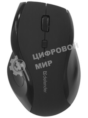 Мышь беспроводная Defender Accura MM-295 черный, 1600 dpi, радиоканал, USB, кнопки - 6