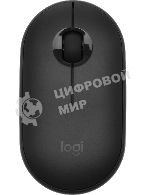 Мышь беспроводная Logitech Pebble M350 графитовый, 1000 dpi, радиоканал, Bluetooth, USB, кнопки - 3