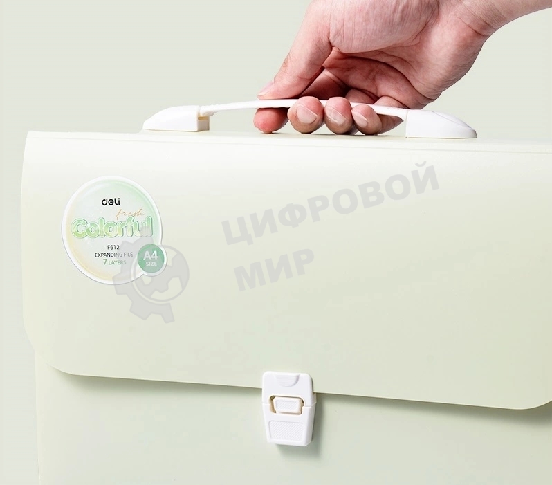 Папка-портфель Deli Colorful EF612 7 отделений, A4 полипропилен, ассорти