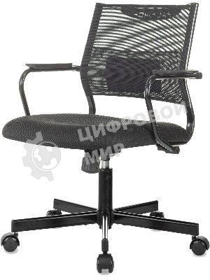 Кресло офисное Бюрократ CH Balance-Low черный Elastic-102 TW-11 сетка/ткань, низк. спин. крестов. металл черный