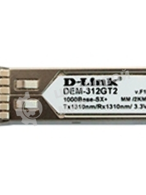  Трансивер D-Link 312GT2/A1A, SFP Transceiver with 1 1000Base-SX+ port.Up to 2km, multi-mode Fiber, Duplex LC connector, Transmitting and Receiving wavelength: 1310nm, 3.3V power.