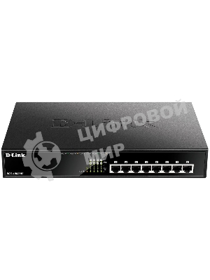 Коммутатор D-Link DGS-1008MP/B1A, 8×1 Гбит/с, неуправляемый