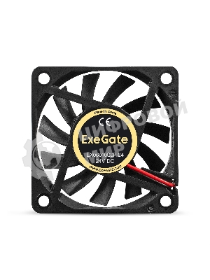 Вентилятор для корпуса ExeGate EX06010S2P-24 черный, 60 мм, 3000 об/мин, 24.1 дБ, 2 pin
