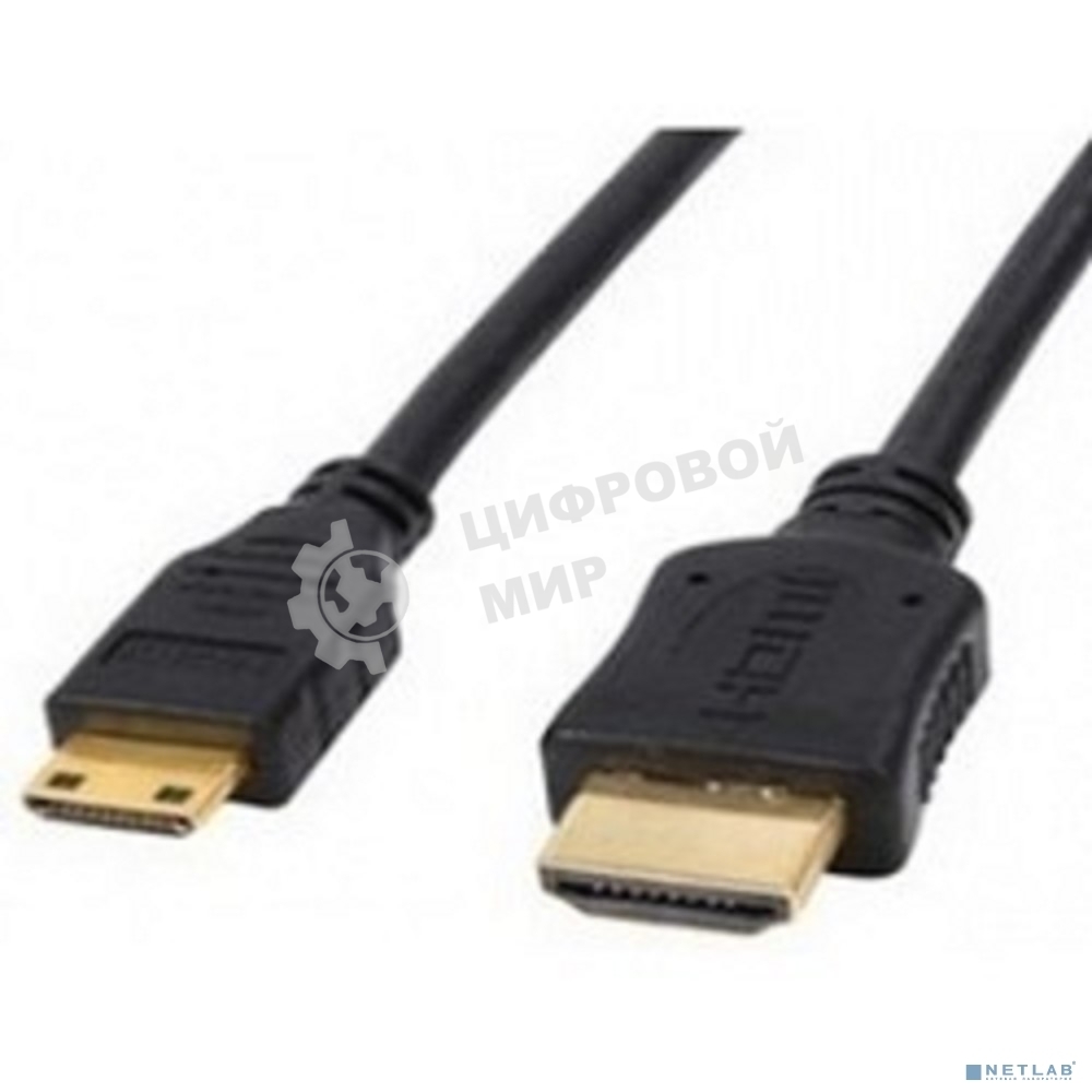 Кабель Exegate HDMI to miniHDMI (19M -19M) 1м, ver1.4, позолоченные контакты
