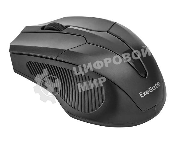Мышь беспроводная ExeGate SR-9034 черный, 1600 dpi, радиоканал, USB, кнопки - 4