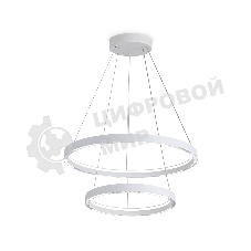 Подвесной светодиодный светильник Ambrella light FL5862/2 WH белый 45W 3000K/4200K/6400K D600/400*830 (без ПДУ)